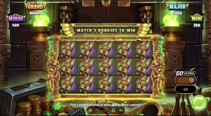 Wrappin' More Gold - Collect & Win rács növekvő múmiával